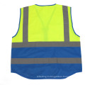 Salut viz le gilet de sécurité jaune bleu réfléchissant